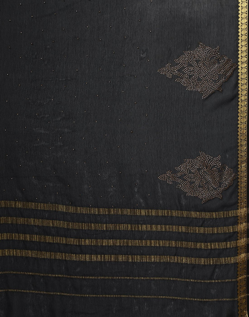 Black Art Crepe Saree