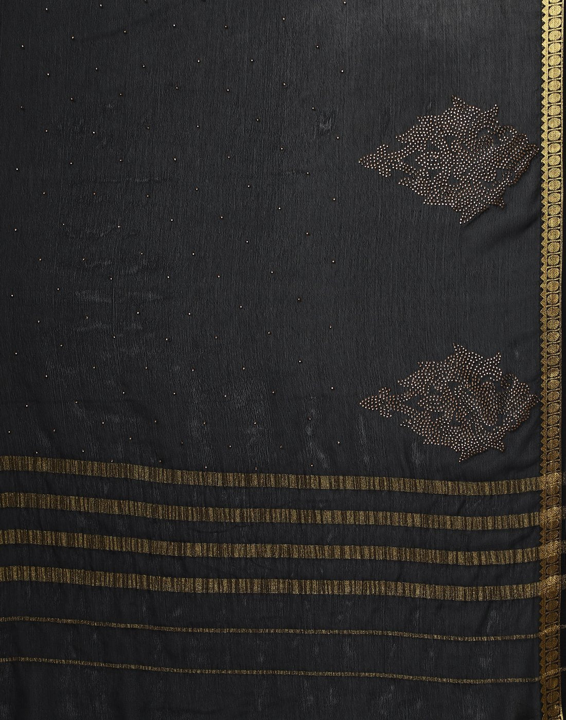 Black Art Crepe Saree