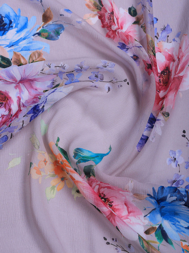 Digital Print Chiffon Saree