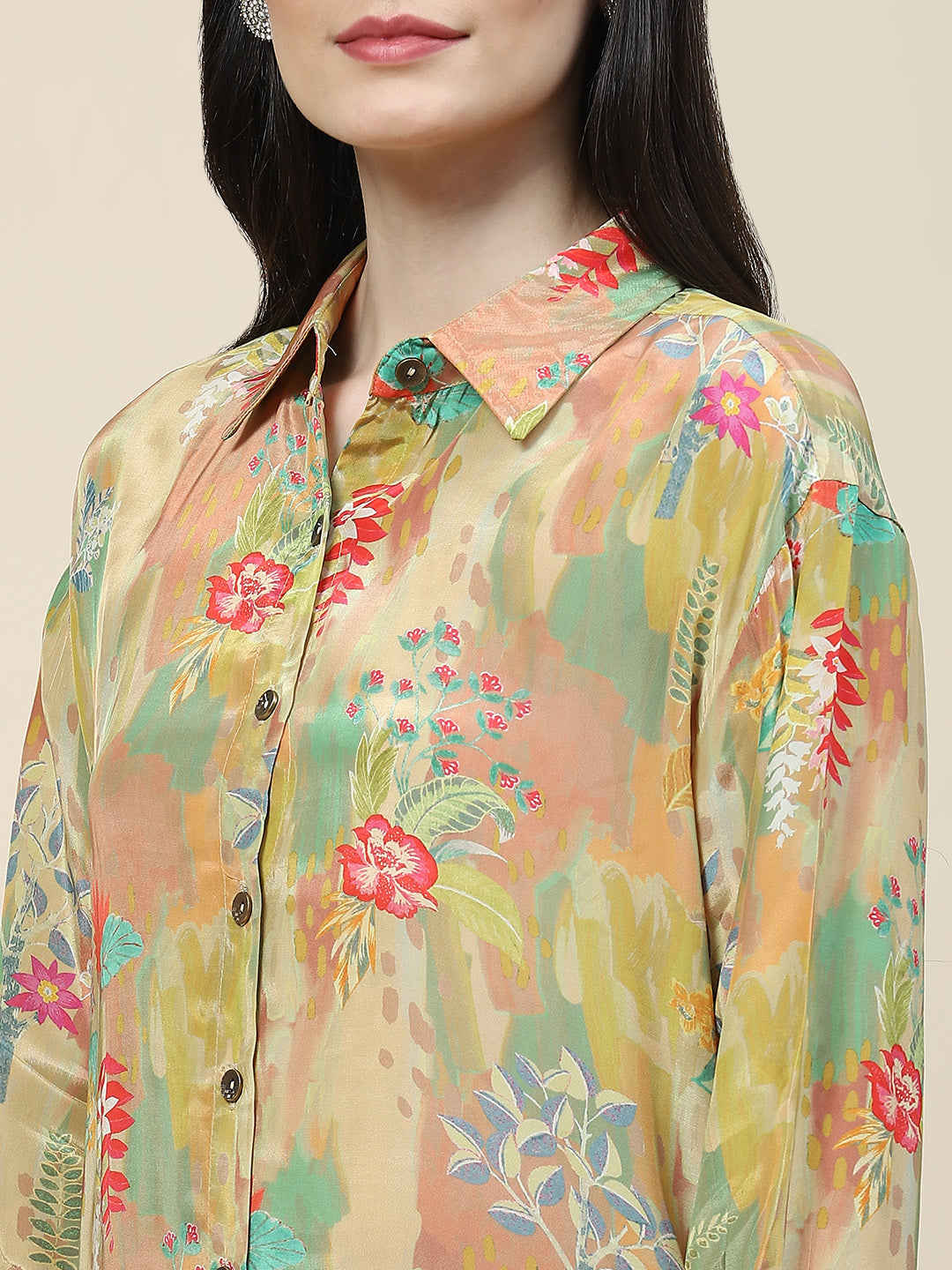 Printed Crepe Kurti With Pants