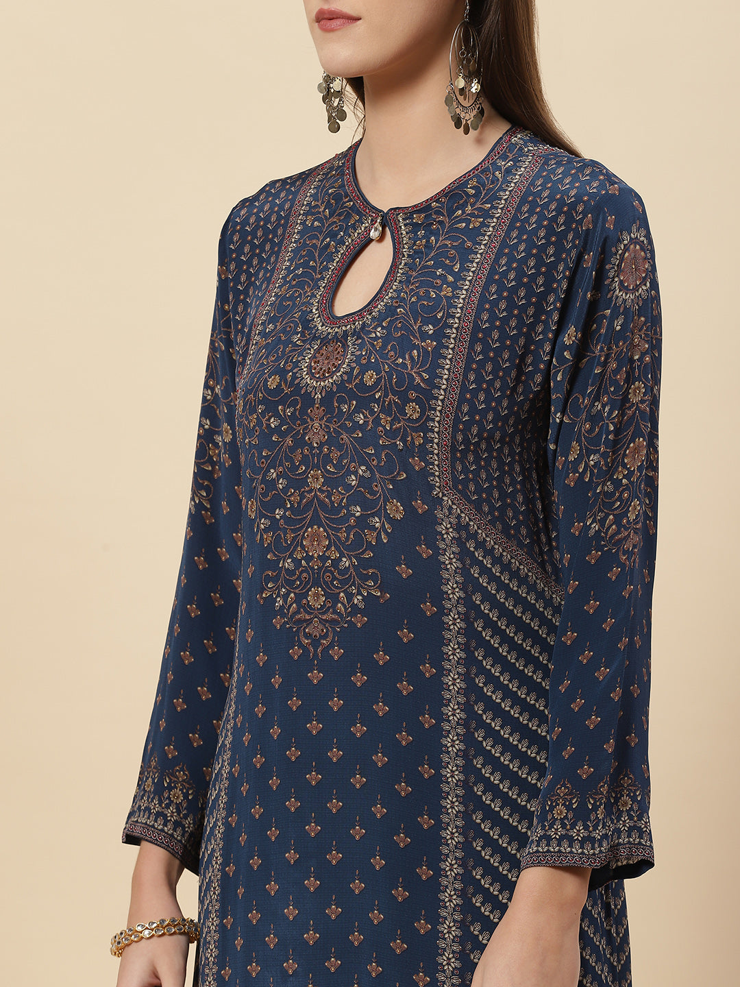 Printed Crepe Kurta