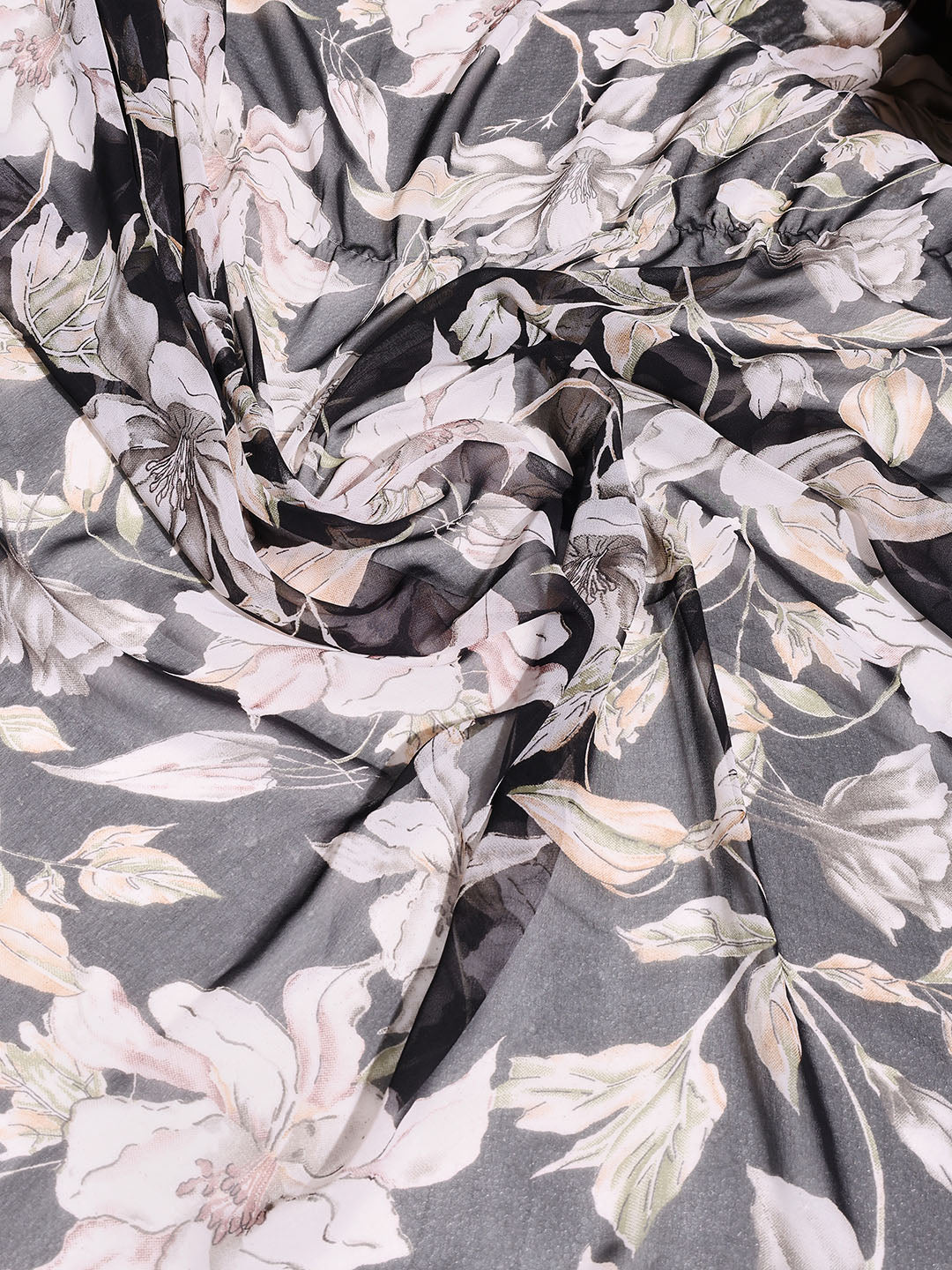 Floral Printed Georgette Saree