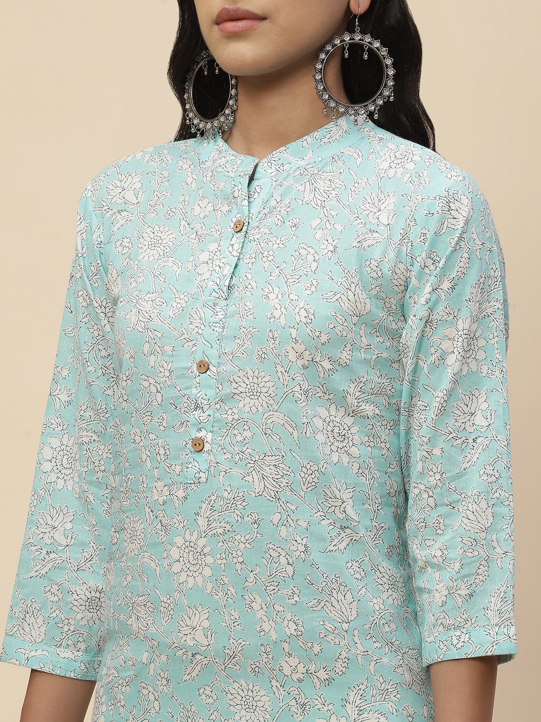 Floral Printed Cotton Kurta