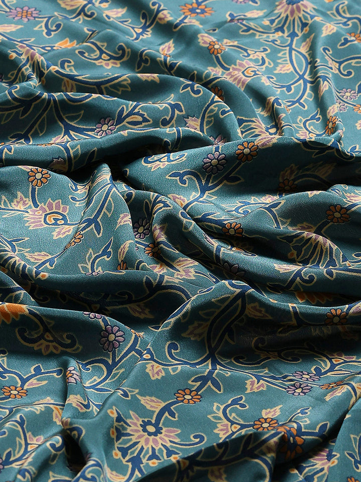 Digital Printed Crepe Saree