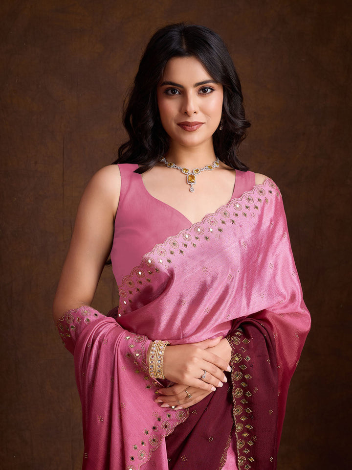 Stone Jaal Georgette Saree
