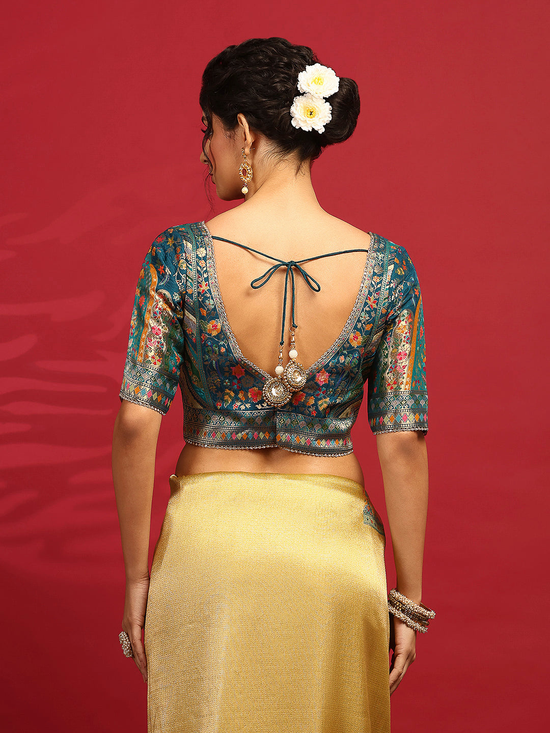 Embroidered Dola Silk Saree