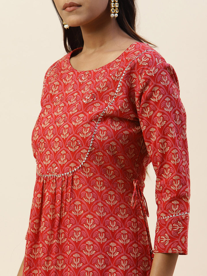 Floral Printed Cotton Kurta