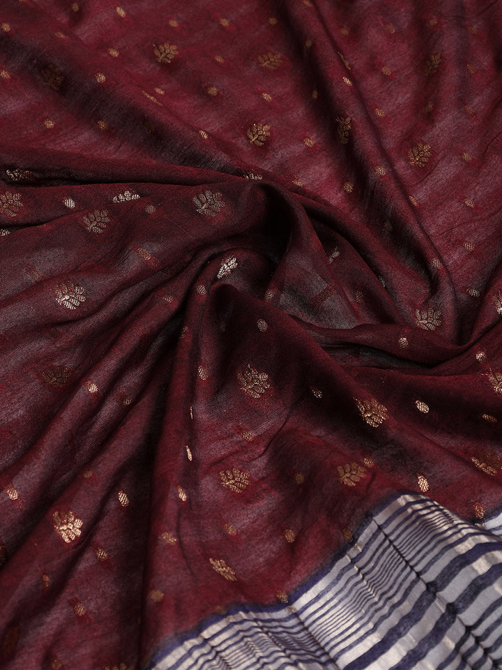 Digital Printed Cotton Blend Woven Saree
