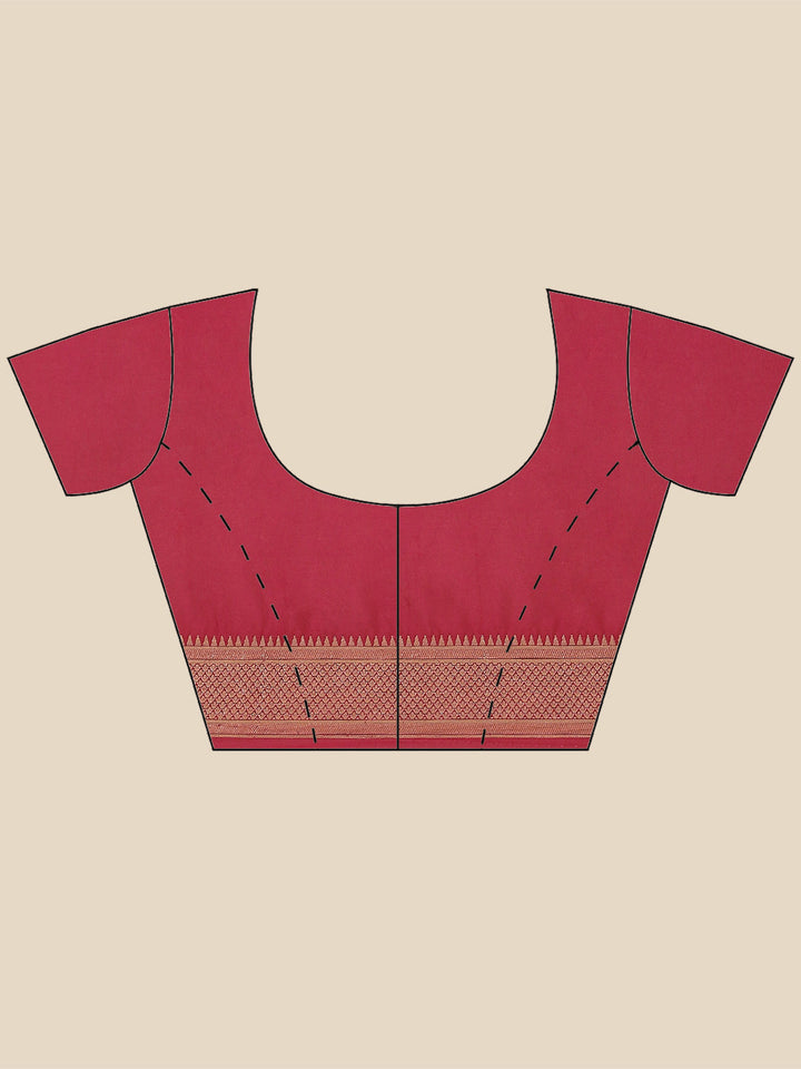 Zari Border Booti Handloom Woven Saree