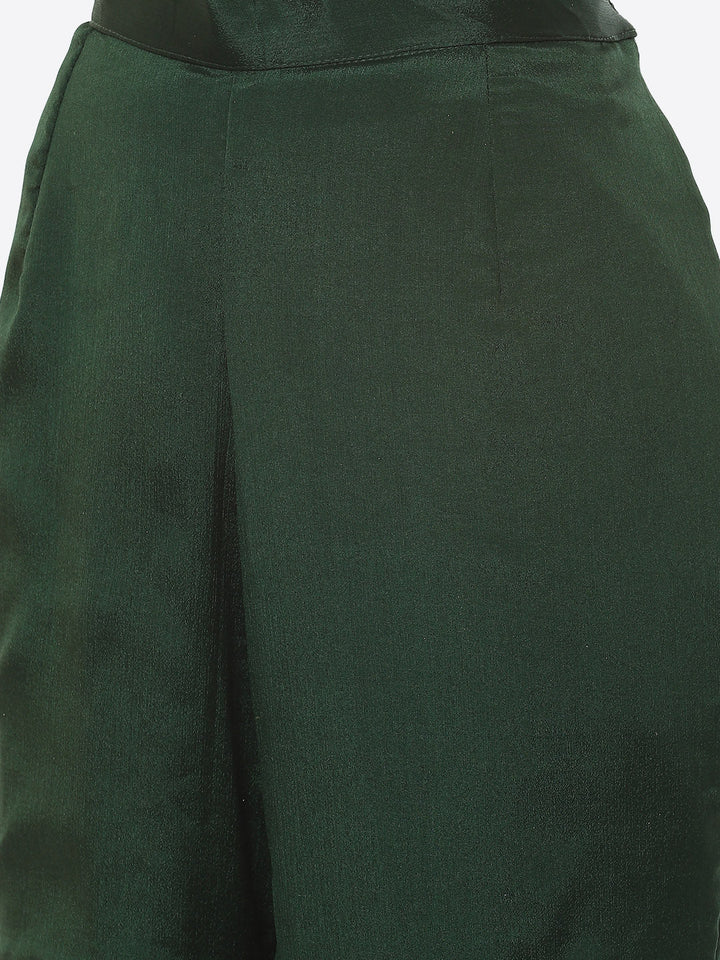 Zari Booti Neck Zari Embroidered Handloom Kurta With Palazzo &amp; Dupatta