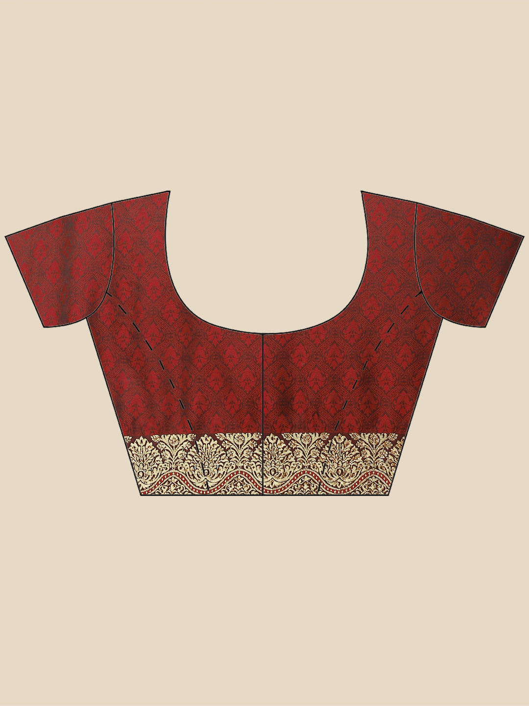 Zari Booti Embroidered Banarasi Saree