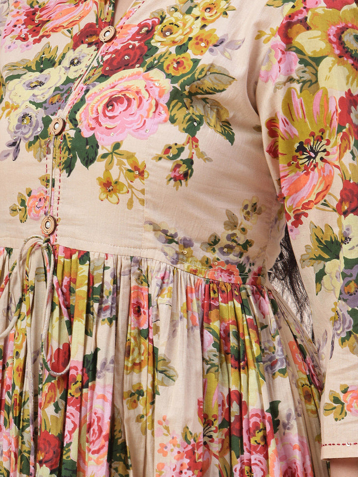 Floral Printed Cotton Kurta