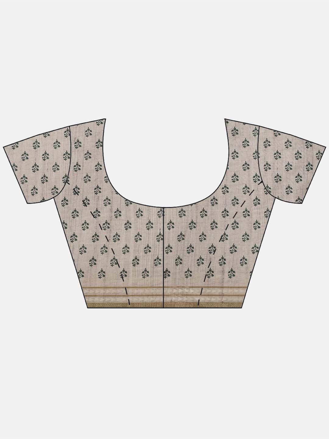 Printed Tussar Saree
