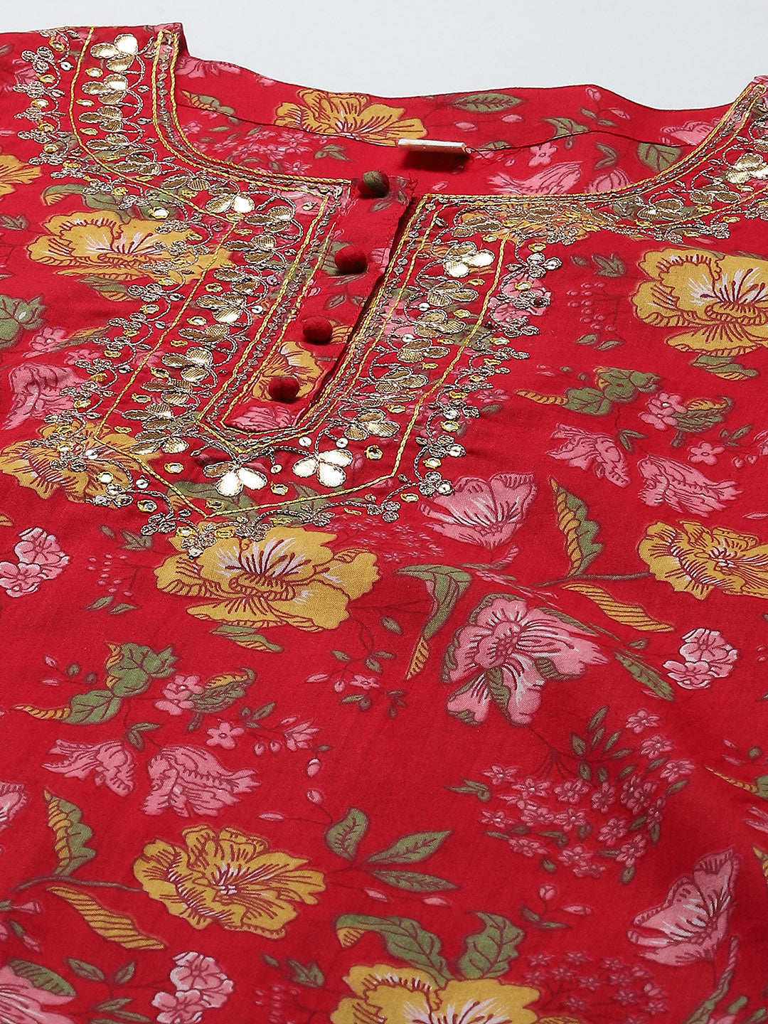 Printed Cotton Kurta With Sharara