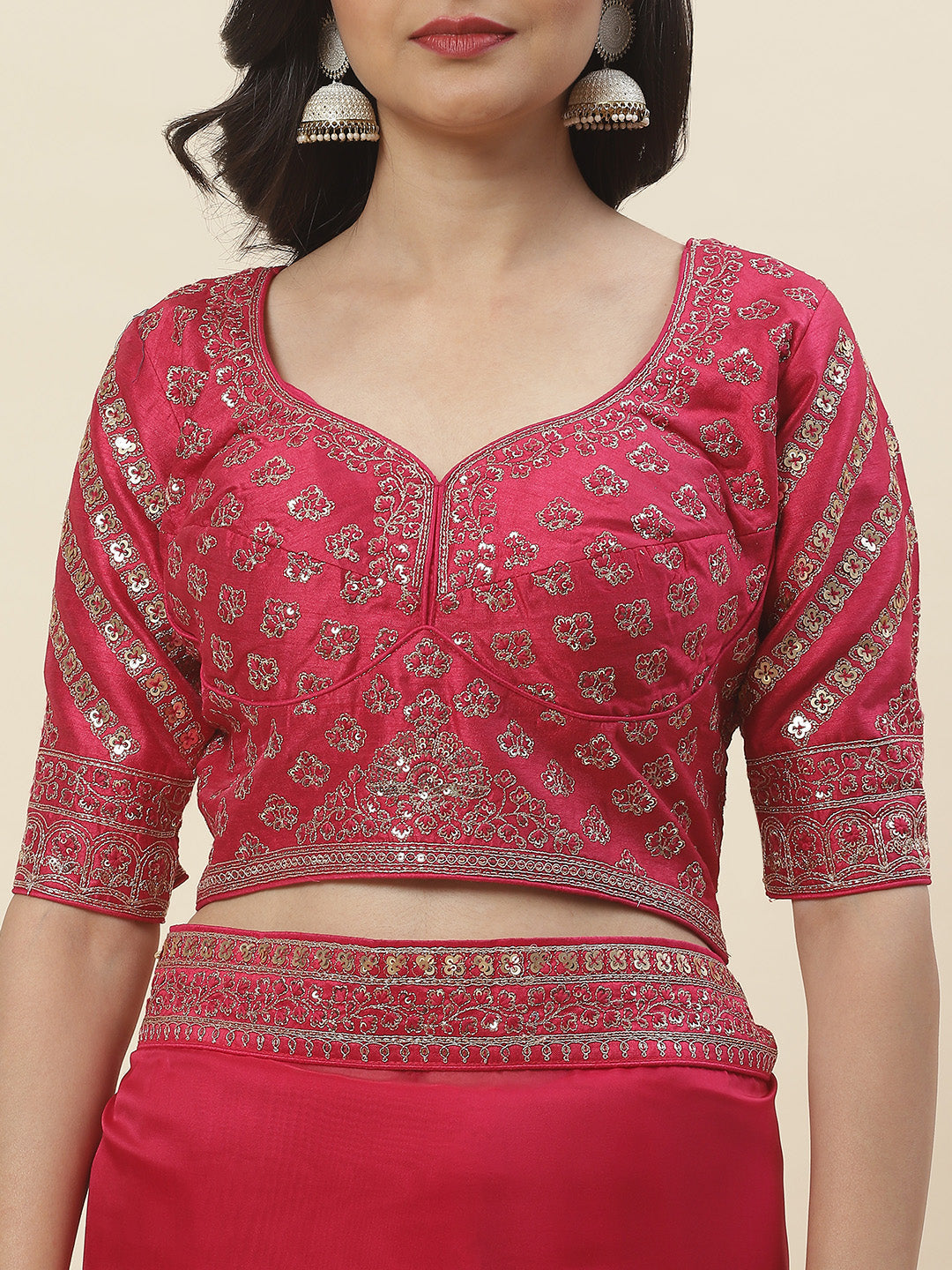 Embroidered Organza Saree