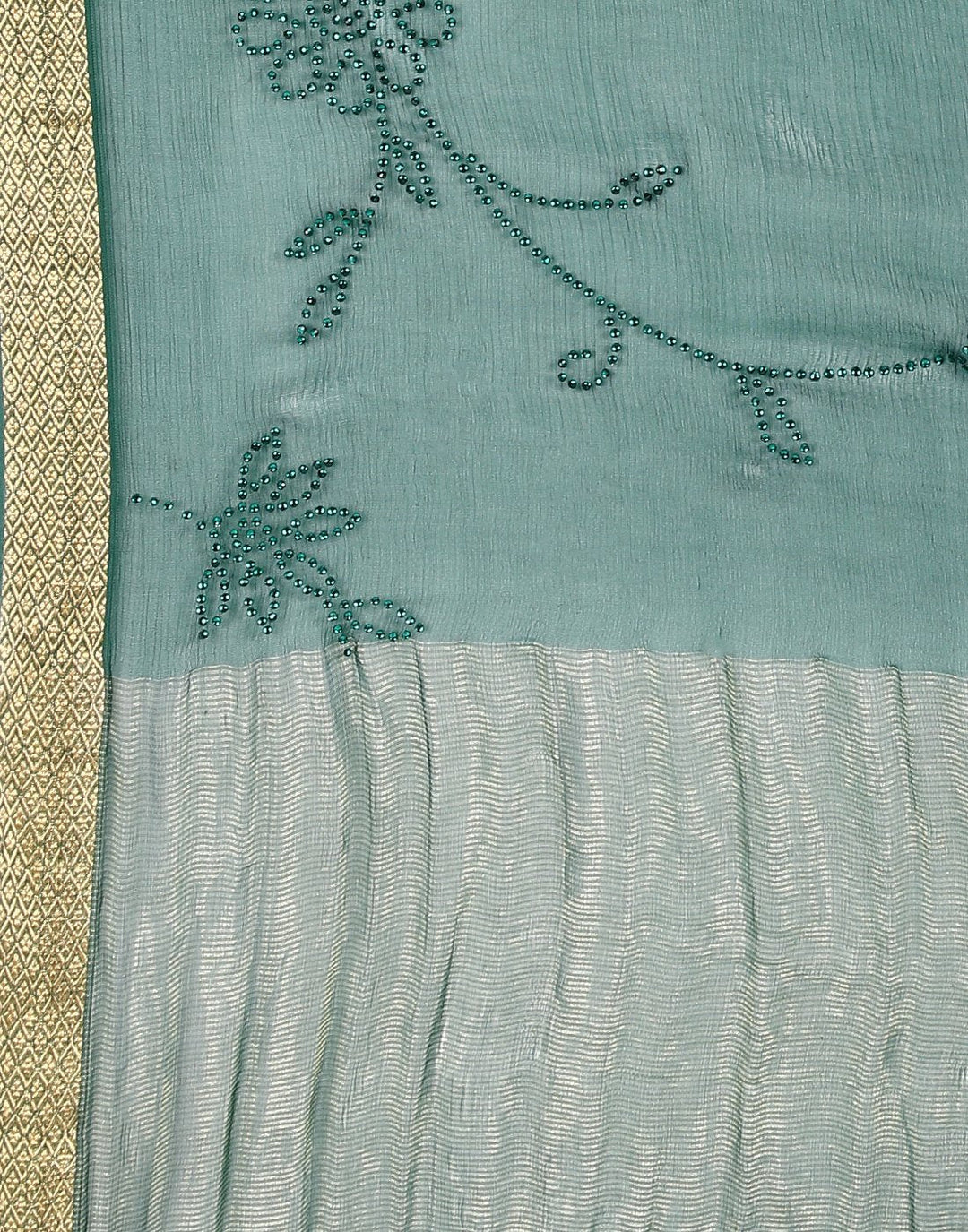 MBZ Meena Bazaar-Yellow Chiffon Saree