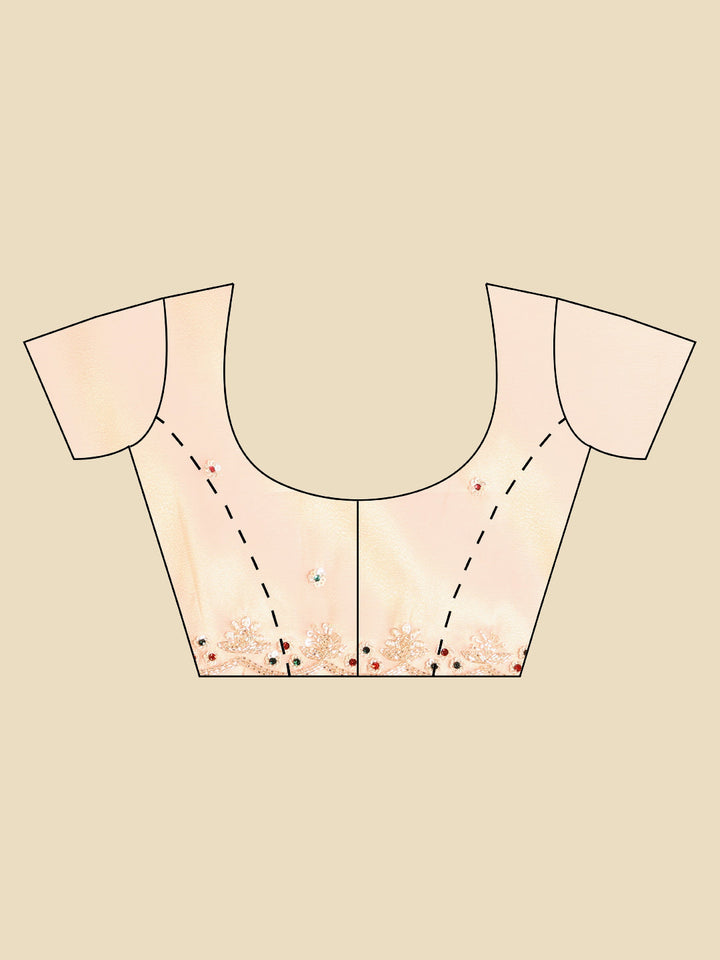 Embroidered Tissue Saree