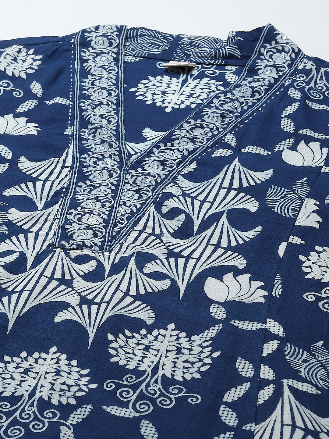 Printed Cotton Kurta With Pants