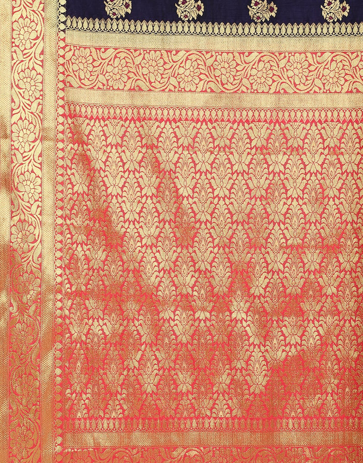 MBZ Meena Bazaar-Mustard Art Handloom Saree