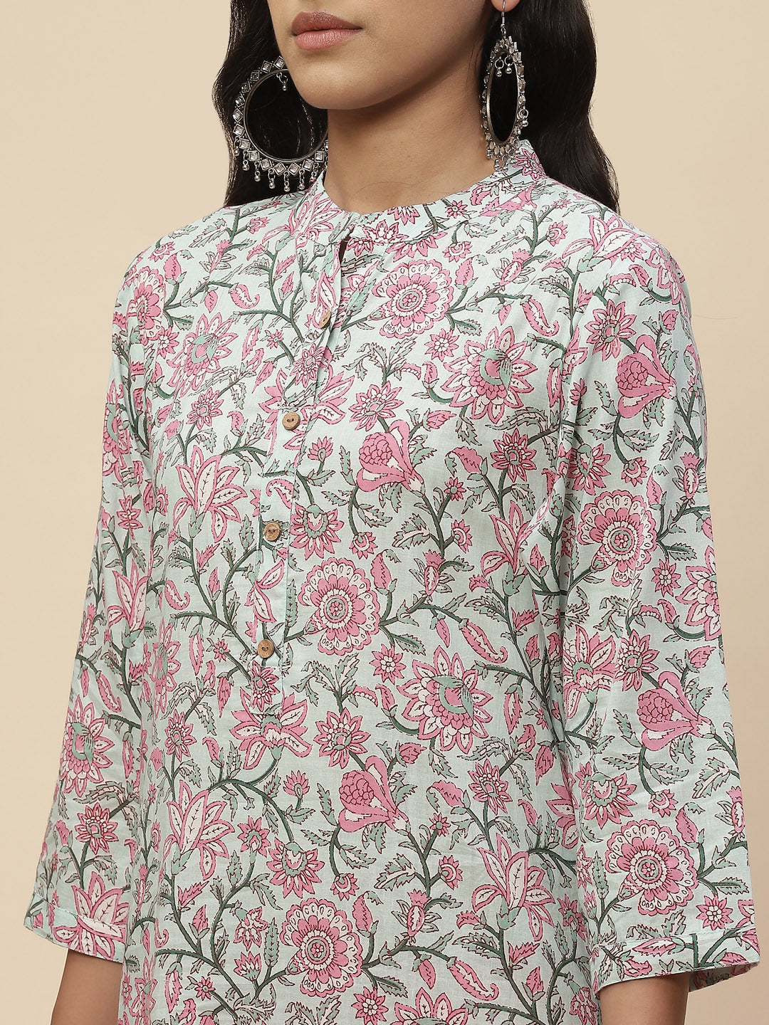 Floral Printed Cotton Kurta
