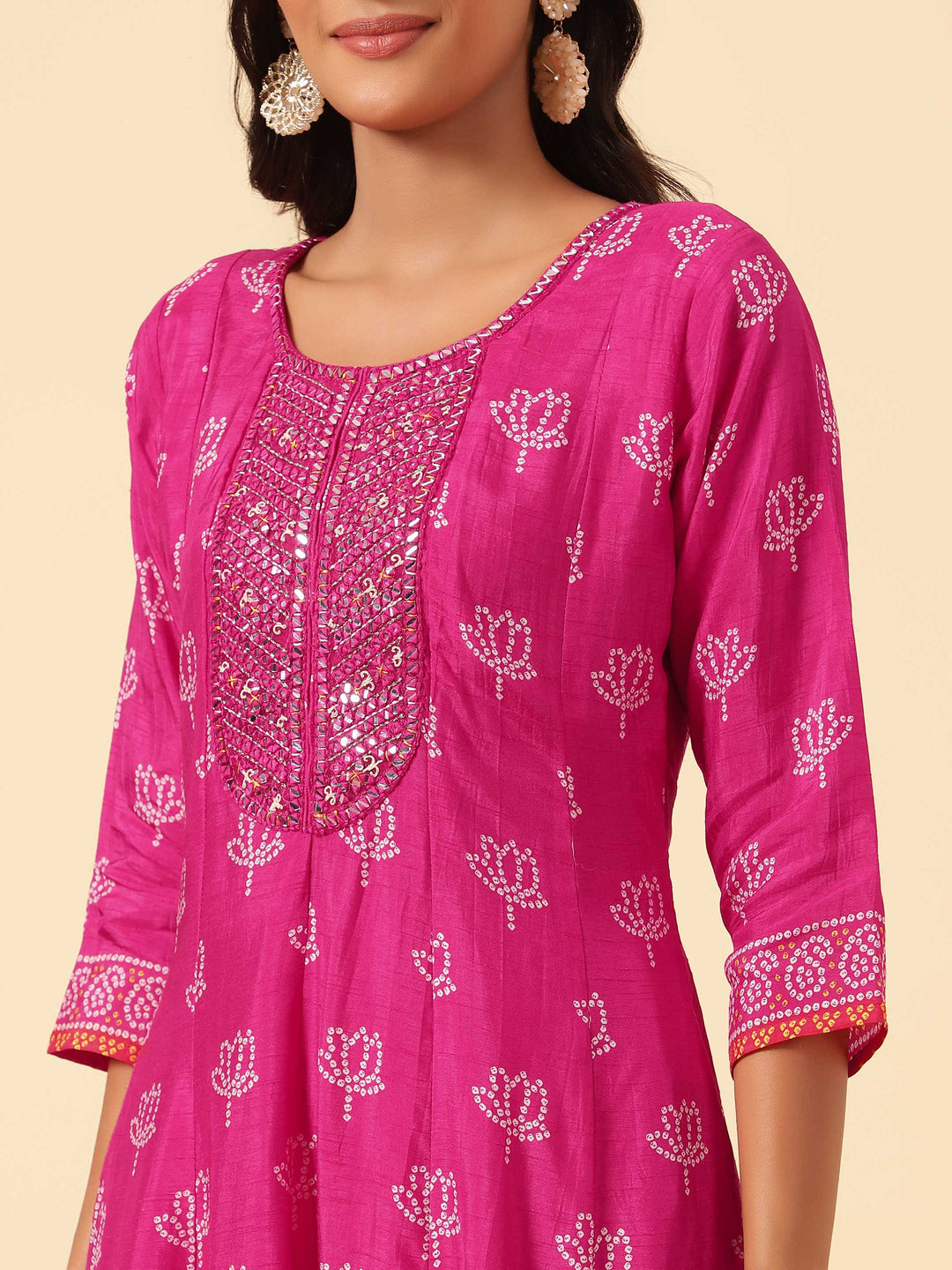 Floral Printed Handloom Kurta