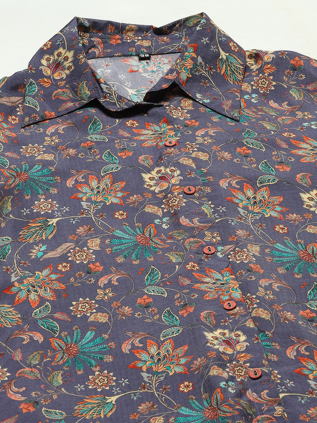 Floral Printed Muslin Kurti With Pants