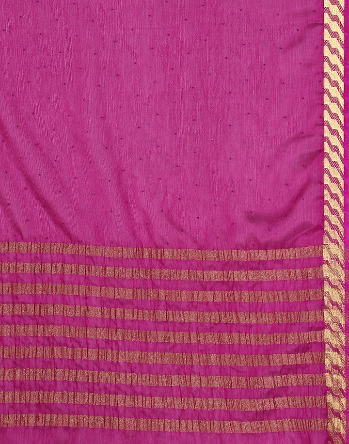 Purple Art Crepe Saree