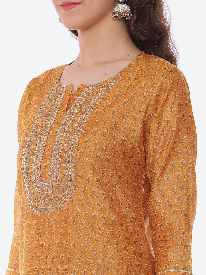 Gota Work Chanderi Kurta With Pant