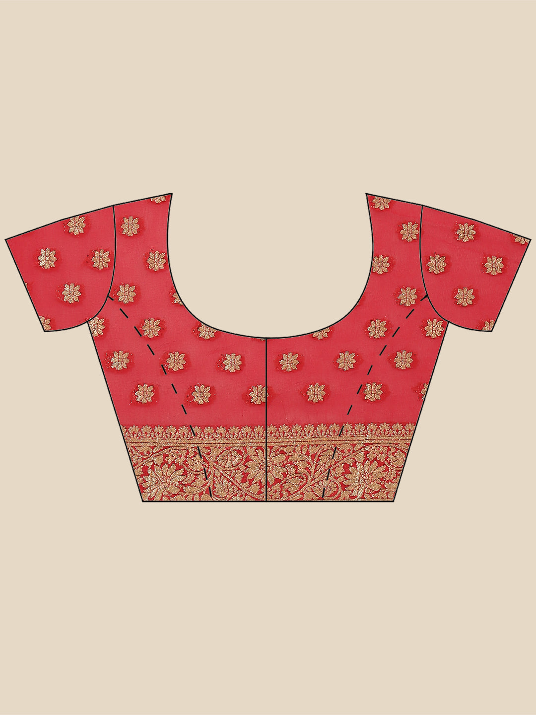 Floral Zari Jaal Georgette Plain Saree