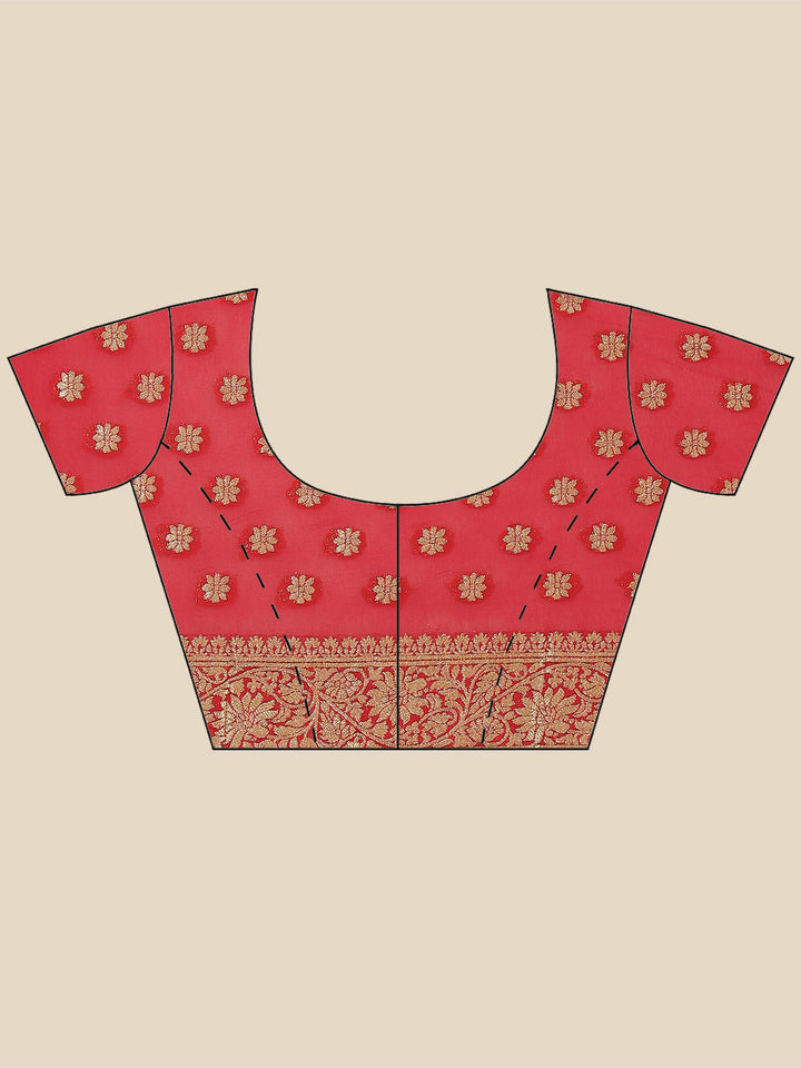 Floral Zari Jaal Georgette Plain Saree