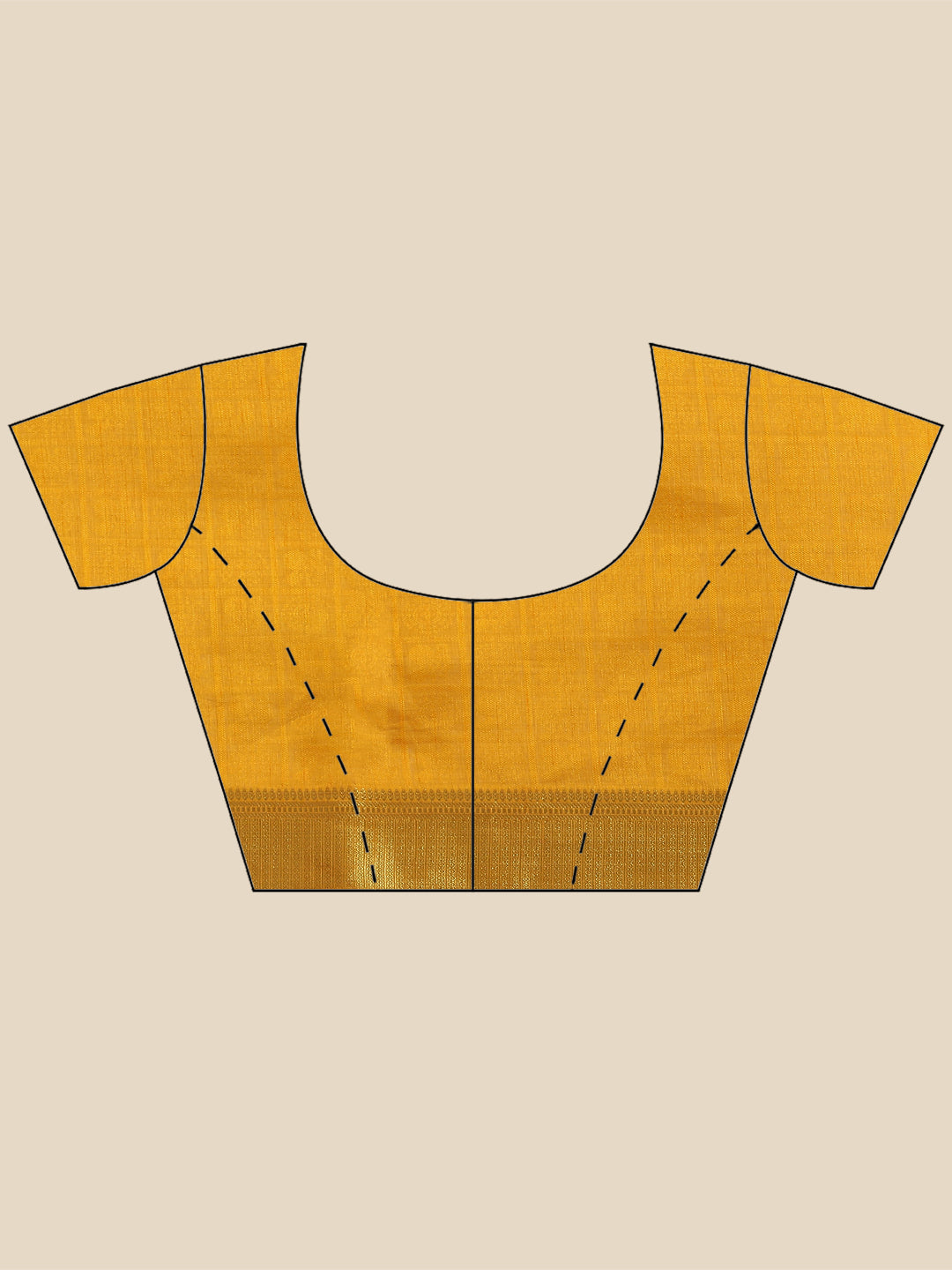 Plain Zari Border Woven Handloom Saree
