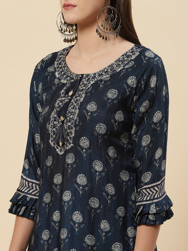 Floral Printed Handloom Kurta
