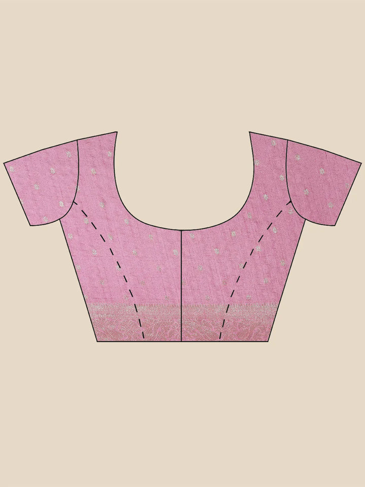 Zari Booti Tussar Plain Saree
