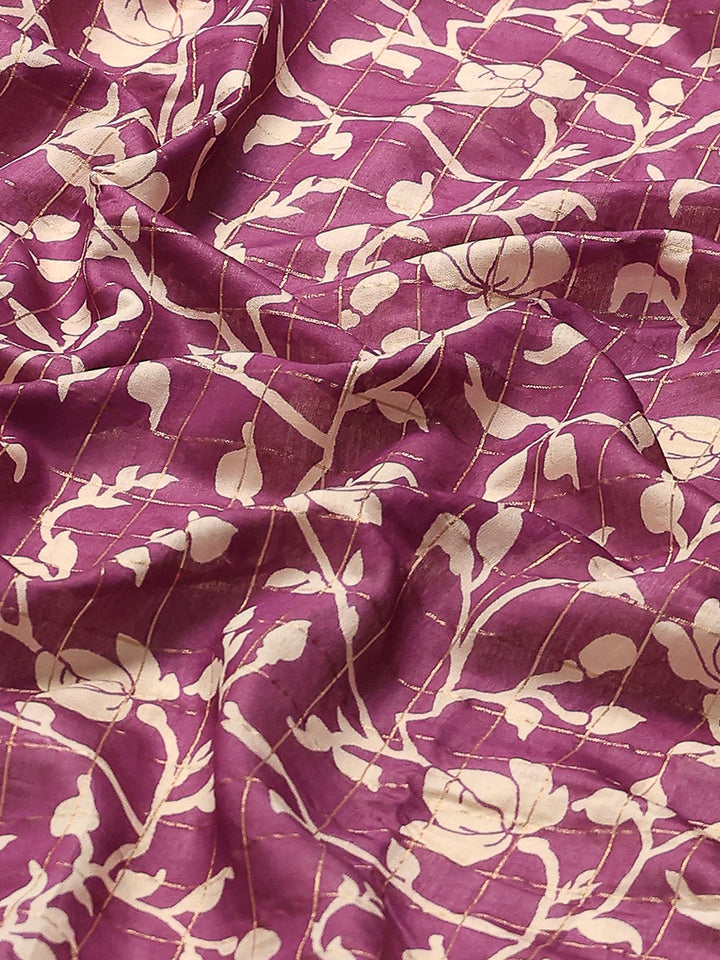 Floral Printed Art Silk Saree