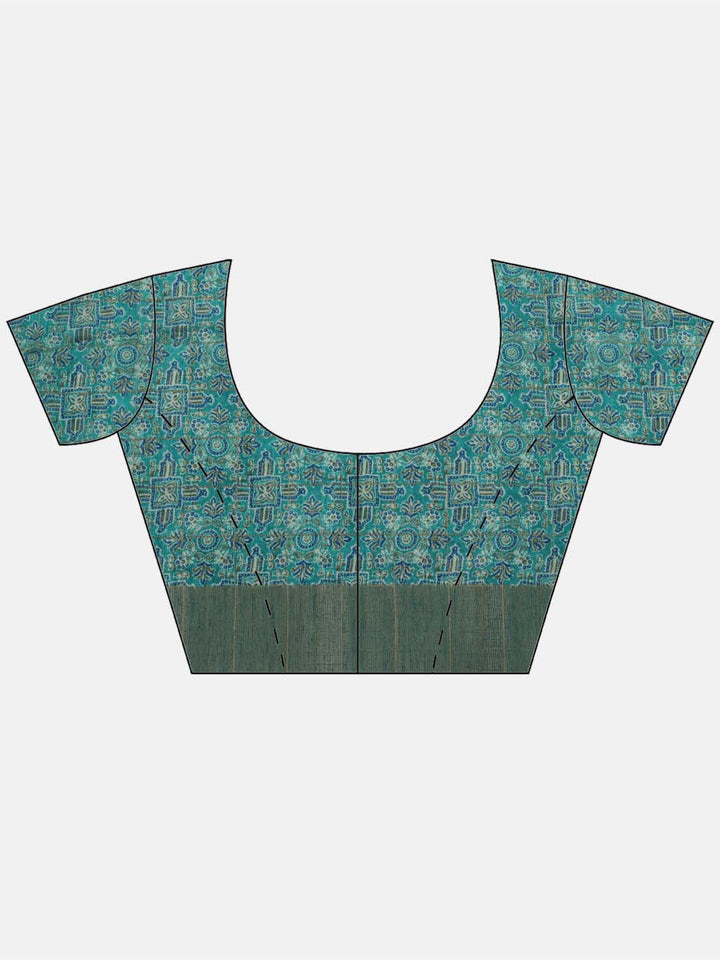 Printed Tussar Saree