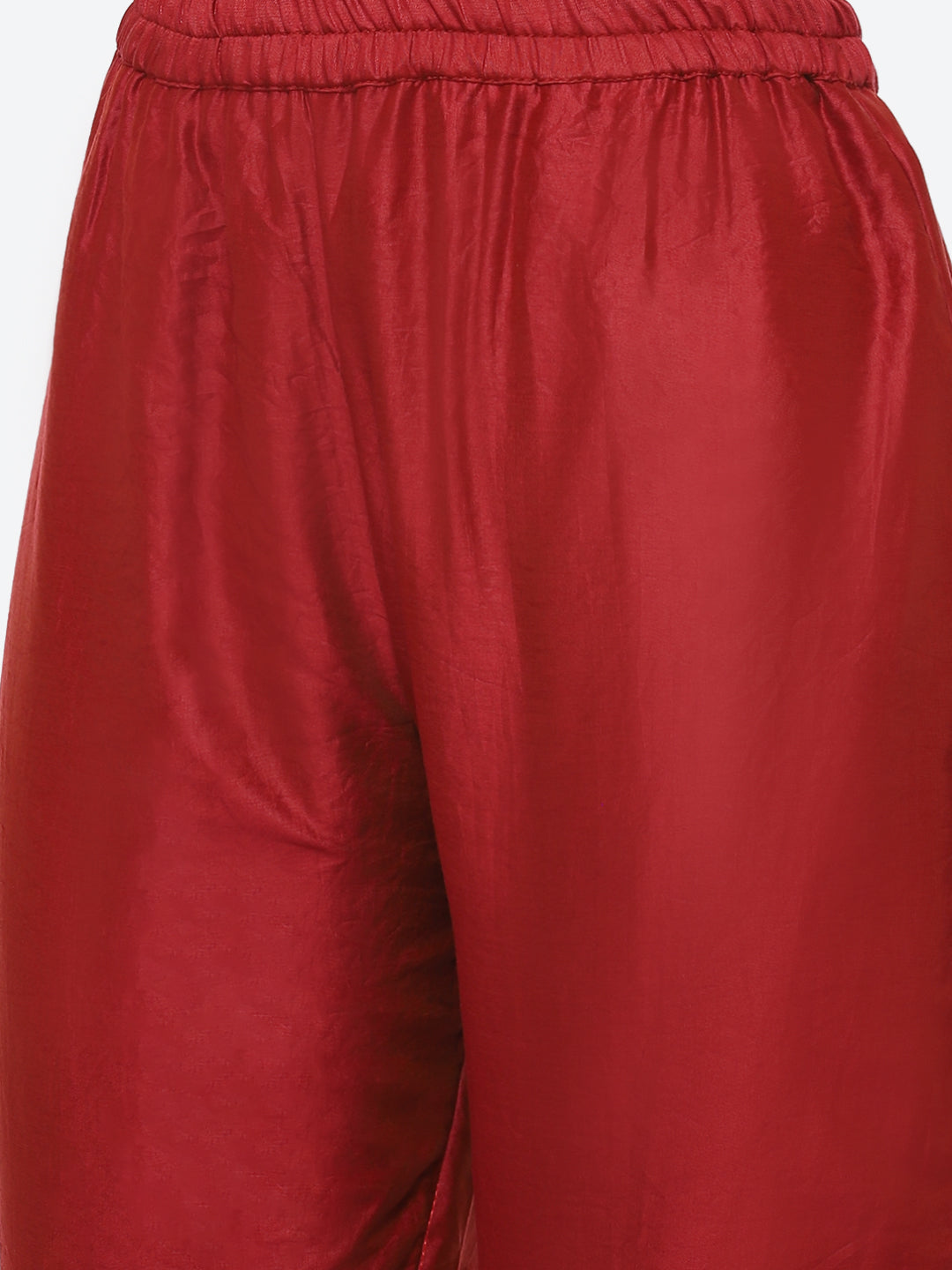 Printed Booti Cotton Kurta With Pant &amp; Chiffon Dupatta
