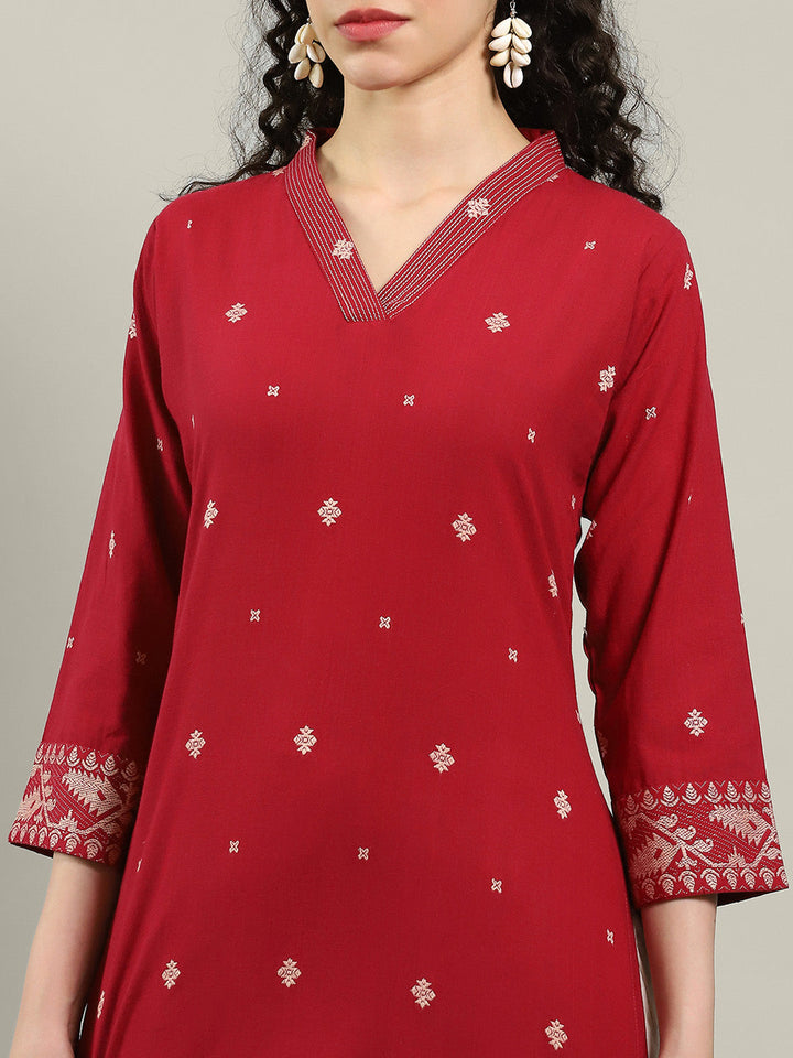 Printed Cotton Blend Kurta