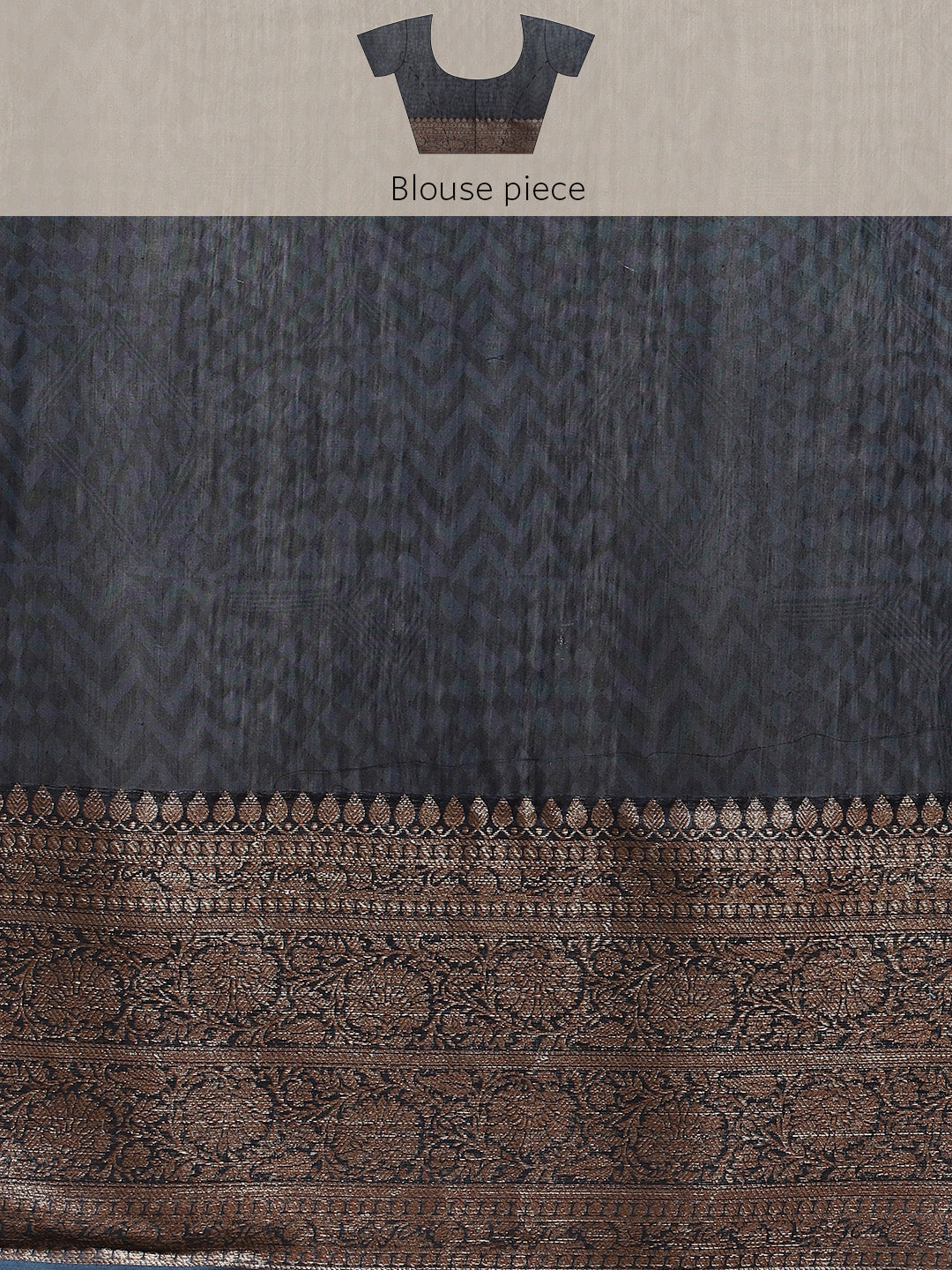 Floral Printed Banarasi Border Pallu Cotton Chanderi Saree
