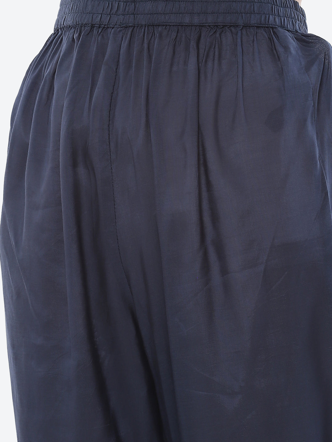 Mirror Work & Printed Muslin Kurta With Pant & Chiffon Dupatta