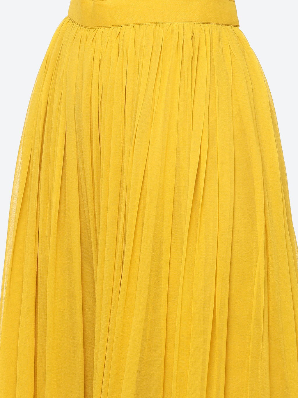 Mirror Neck Embroidered Georgette Peplum Kurti With Garara & Georgette Dupatta