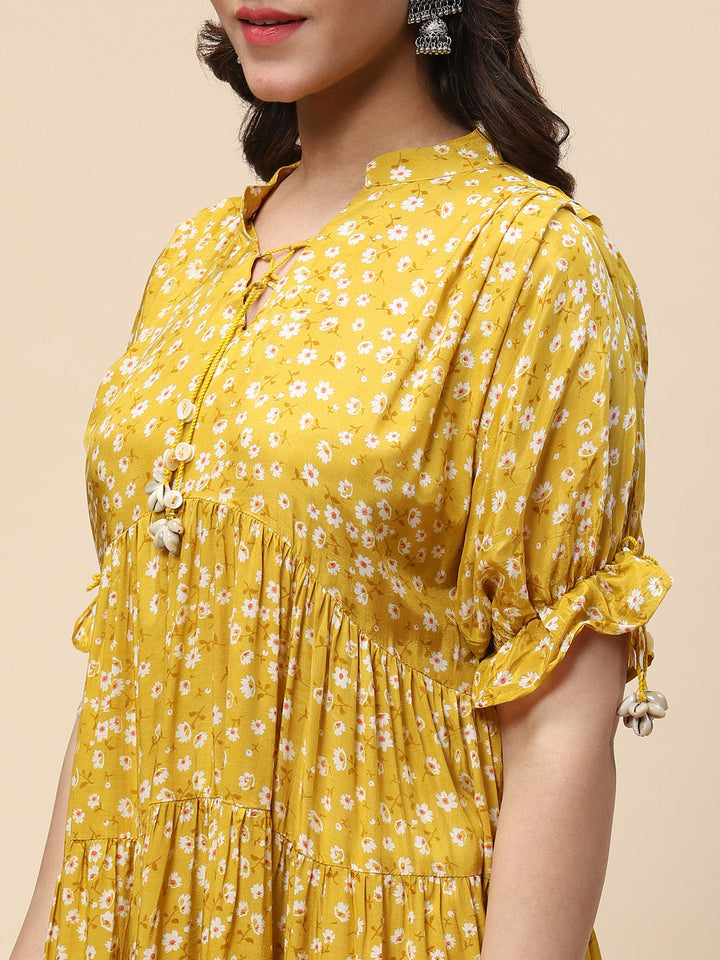 Printed Muslin Anarkali Kurta