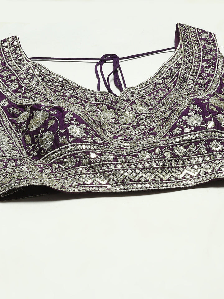 Bandhani Printed Georgette Choli With Lehenga &amp; Dupatta