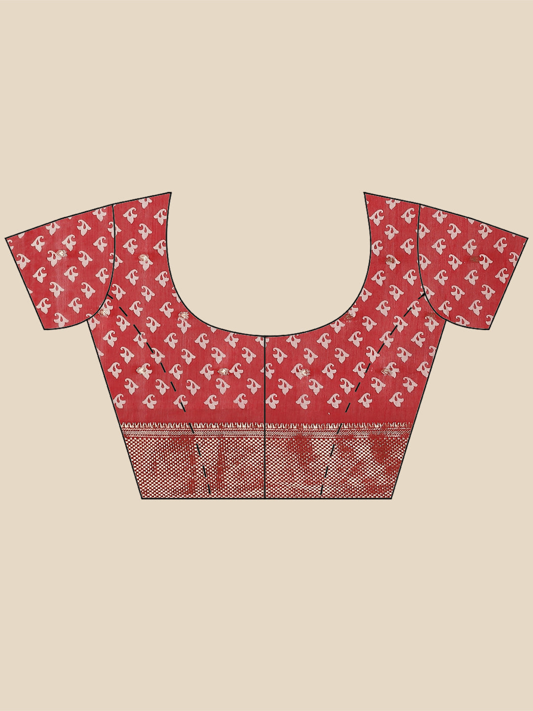 Abstract Printed Handloom Woven Saree