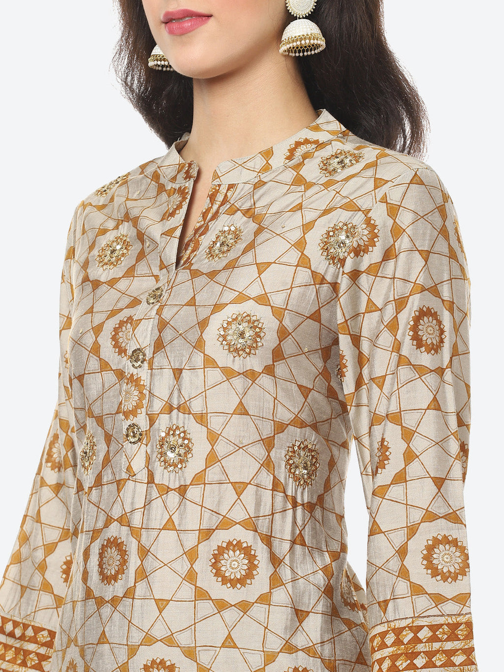 Printed Muslin Kurti With Pant