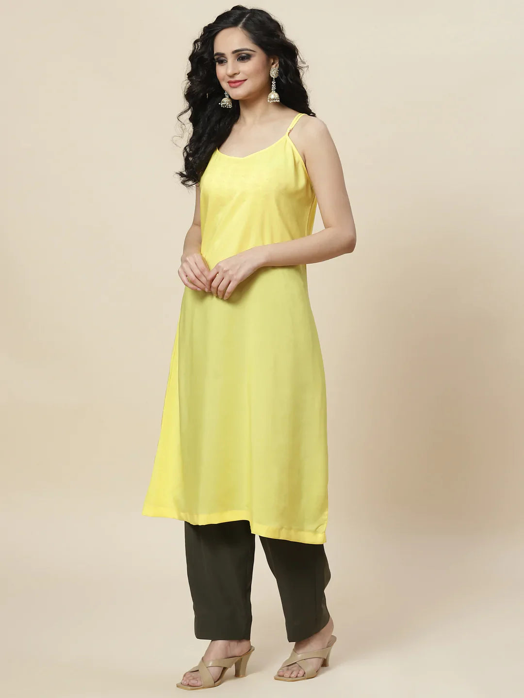 Floral Printed Organza Kurta With Palazzo &amp; Inner
