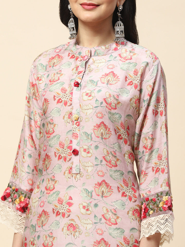 Floral Printed Cotton Kurta