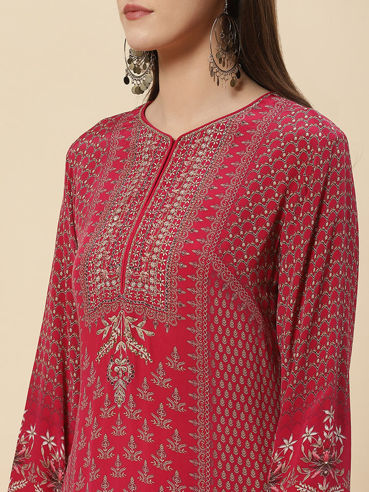 Printed Crepe Kurta