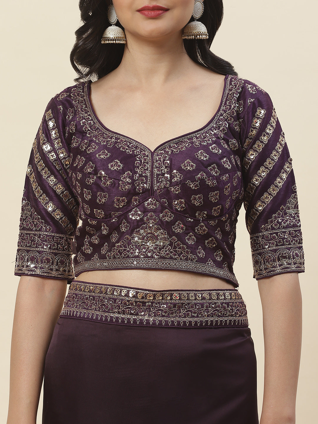Embroidered Organza Saree