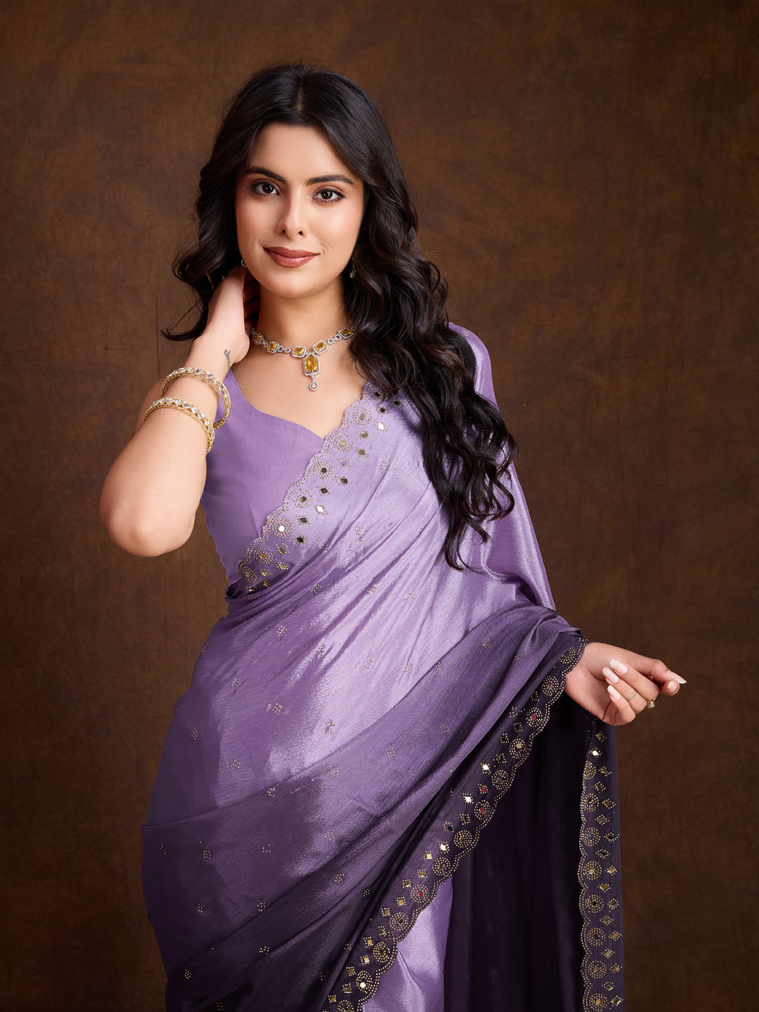 Stone Jaal Georgette Saree