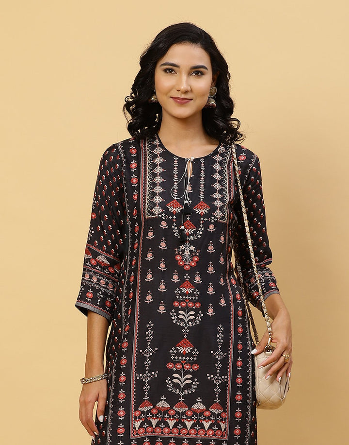 Printed Cotton Muslin Kurti